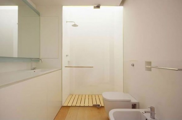 Redecorated Loft Apartment with White Finishing Walls Ideas from JM Architecture - Bathroom