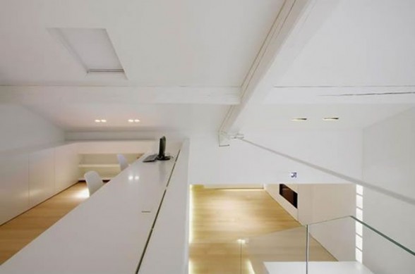 Redecorated Loft Apartment with White Finishing Walls Ideas from JM Architecture - Level 2