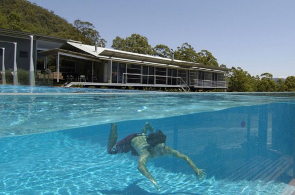 Small and Cool Mountain House Plans in Big Rock Australia - Swimming Pool