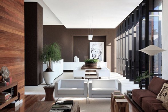 Solid Design in OM Contemporary Home Ideas from Guilherme Torres - Living room