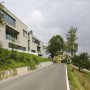 Three Levels Lot House Design in Swiss Alps: Three Levels Lot House Design In Swiss Alps   Street