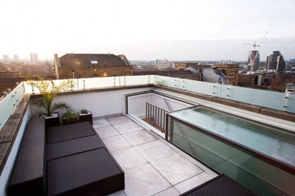 Unique Contemporary Apartment Design in United Kingdom - Rooftop Space