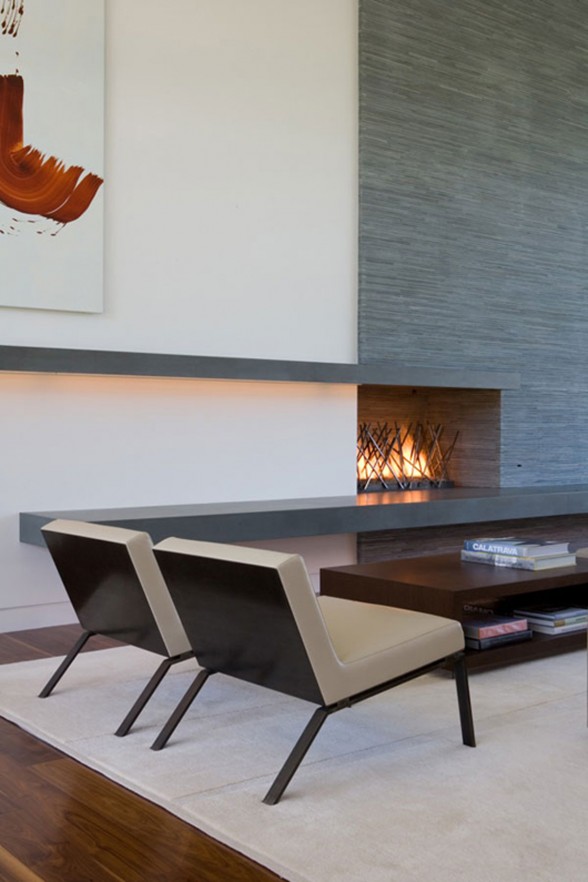 Astonishing Santa Monica Residence from Belzberg Architect - Fireplace