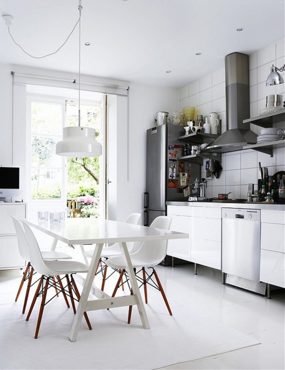 Black and White Themes, Contemporary Interior Design - Kitchen
