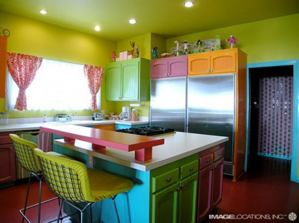 Colorful Beach House, Cheerful Design for Your Childs - Kitchen