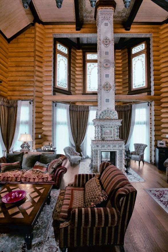 Huge Russian-Siberian House Design, Fairy Tales Dream Homes - Living room