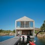 Integrated Dock and House of Boat with Two Level Floating Home Design: Integrated Dock And House Of Boat With Two Level Floating Home Design   Dock