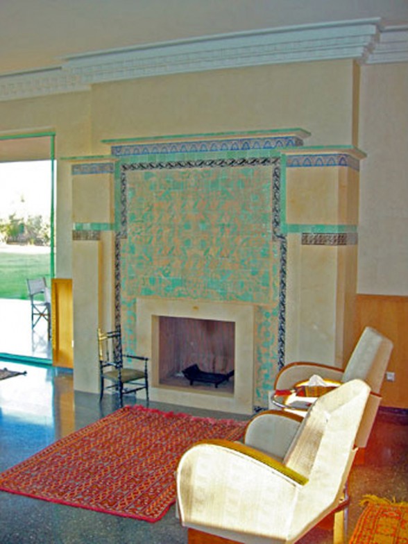 Marrakesh House, Art Deco House Design from India - Fireplace