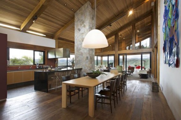 Rock and Wood Combination, Mountain House from David Guerra Architecture - Kitchen