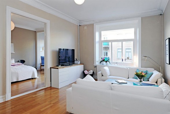 Two Rooms Apartment Ideas, A Comfortable Design Flat - Viahouse.Com