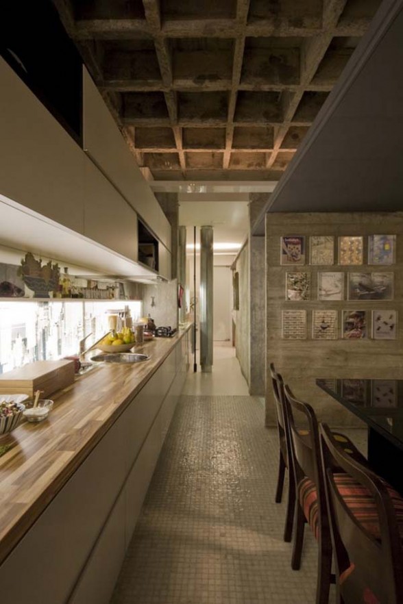 Contemporary Meet Modern in Brazilian Apartment Design - Kitchen