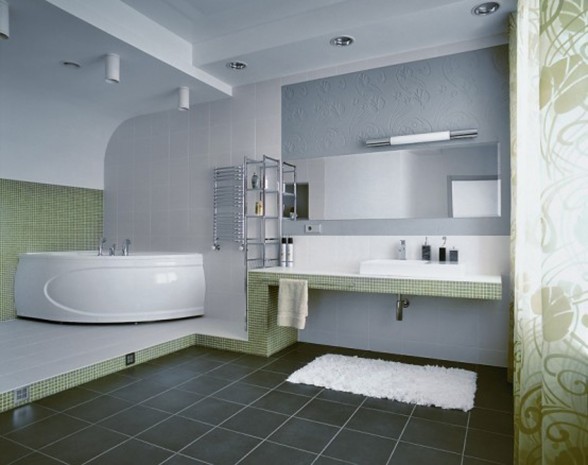 Dynamic Minimalist Grey Themed Apartment - Bathroom