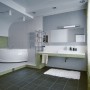 Dynamic Minimalist Grey Themed Apartment: Dynamic Minimalist Grey Themed Apartment   Bathroom