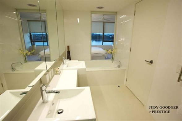 Executive Living Space, Dream Contemporary Apartment Design by Judy Goodger - Bathroom