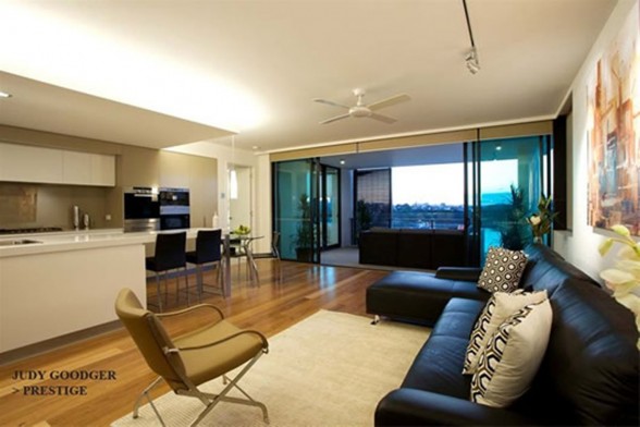 Executive Living Space, Dream Contemporary Apartment Design by Judy Goodger - Living Room