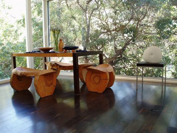 Green Environment House in Hollywood Hills, a Michael Parks Design - Dining Room