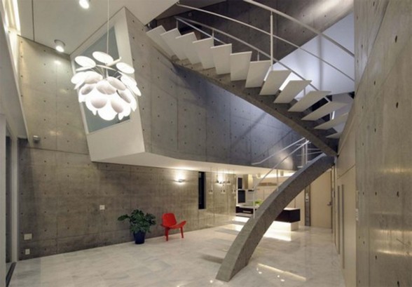 Hills House in Kyoto, Wonderful Space Configuration Architecture - Staircase