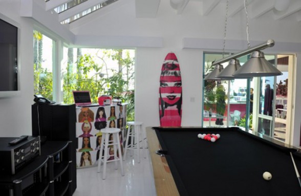 Malibu Dream House, Cute Barbie Themes Home Design - Bilyard Pool
