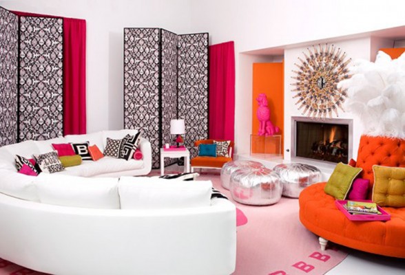 Malibu Dream House, Cute Barbie Themes Home Design - Living Room