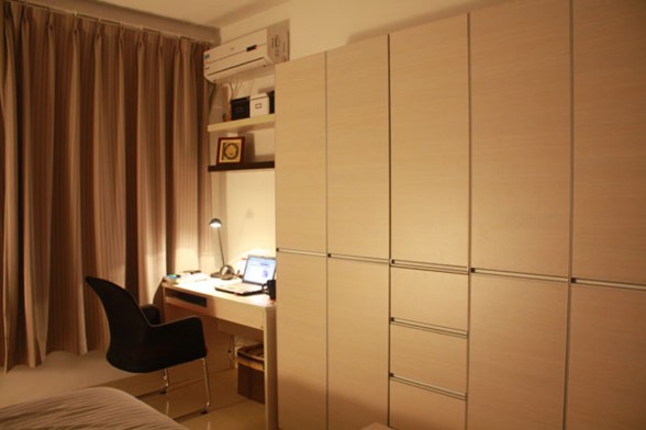 Small and Warmth Apartment Design in Xiamen - Wardrobe