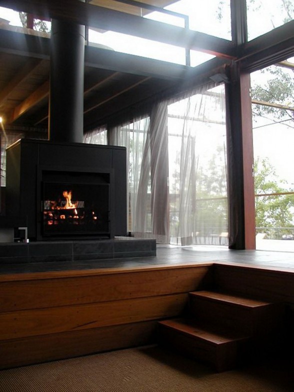 Airy Mountain House Inspiration from CplusC Architecture - Fireplace