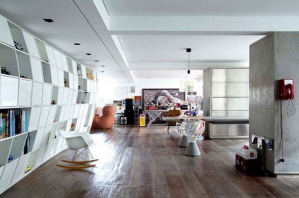 Awesome Design, Bookshelf Apartment Ideas from Triptygue Studio - House Interior