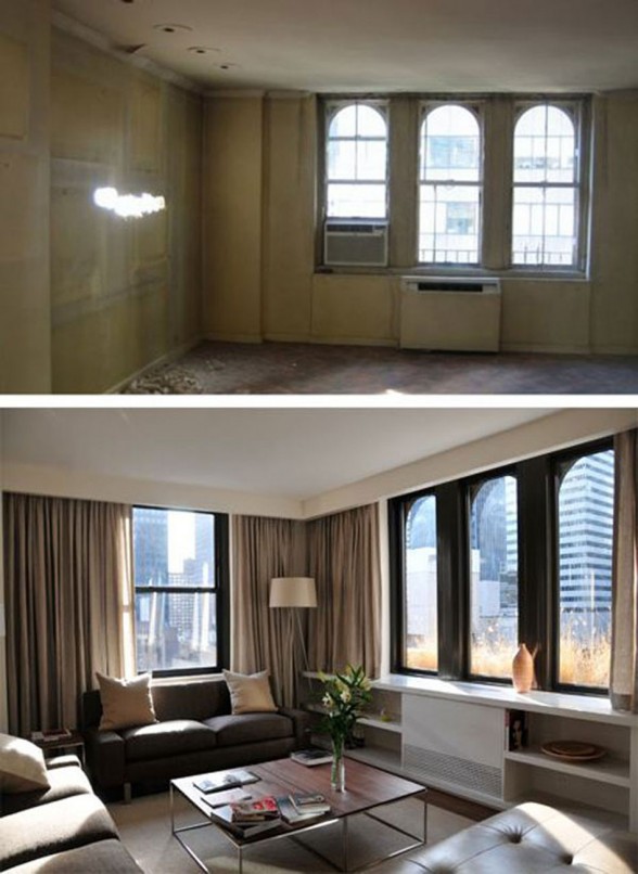 Before and After Pictures, Renovated Contemporary Apartment by Estudio Ramos Architect - Livingroom