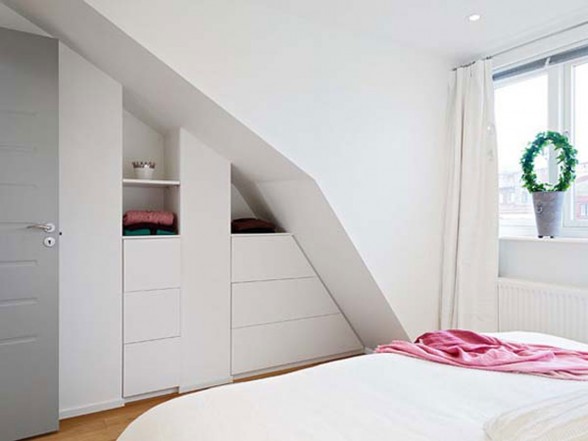 Bright and Fresh Apartment Ideas on Stadshem - Bedroom