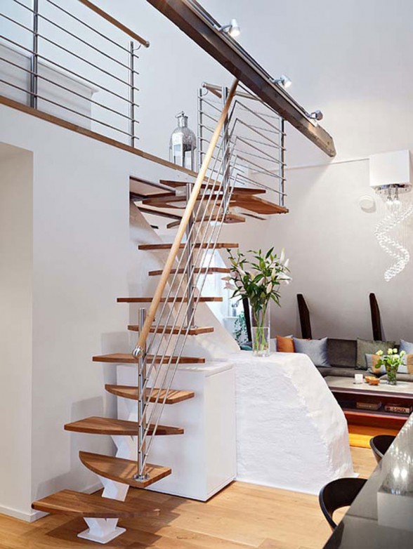 Bright and Fresh Apartment Ideas on Stadshem - Staircase