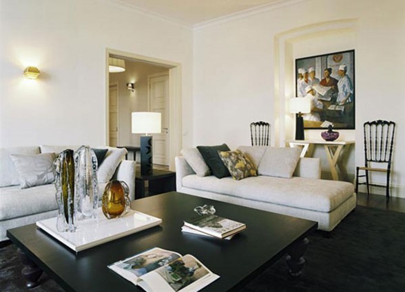Elegant and Glamorous Apartment Ideas with Beautiful Glass Decoration - Livingroom