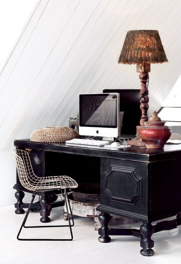 Fabulous Swedish House Design with Unique Interior - Working Desk