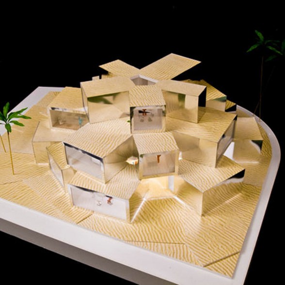 Futuristic Cubed Architecture - Three Storey