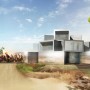 Futuristic Cubed Architecture for Ordos 100 from Julian De Smedt Architect: Futuristic Cubed Architecture From Julian De Smedt Architect