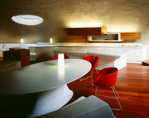 Futuristic Home Design with Natural Environment in Japan - Dining Room