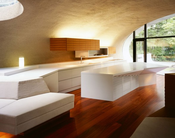 Futuristic Home Design with Natural Environment in Japan - Kitchen