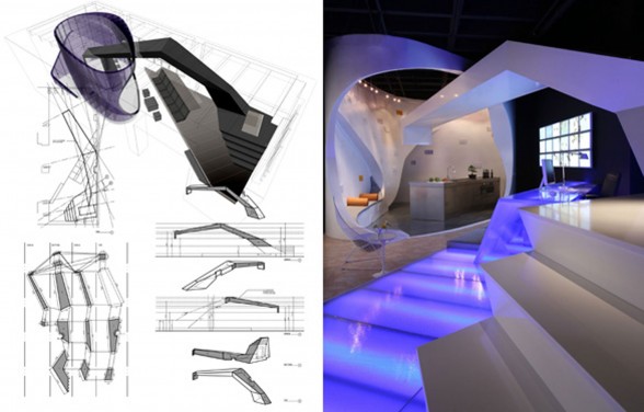Futuristic Loft Design in LA California - Blueprint