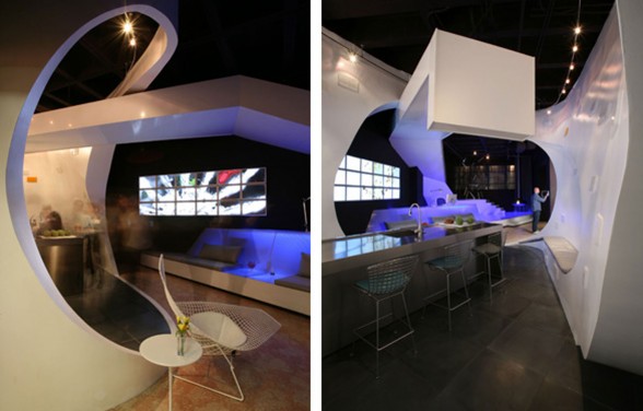 Futuristic Loft Design in LA California - Dining Room