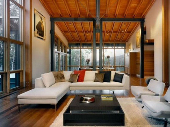 Hillside Terrain Residence, Luxury Living Space from Bohlin Cywinski Jackson - Livingroom