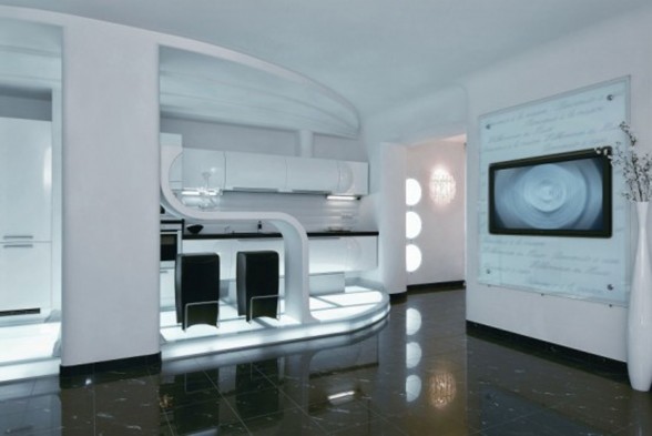 Modern Futuristic Apartment Ideas in Ukraine - Interior
