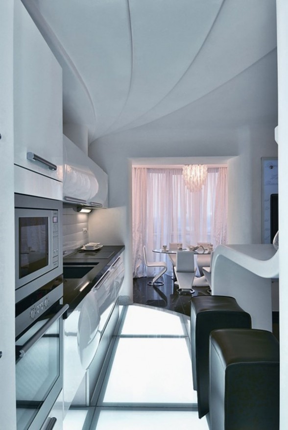 Modern Futuristic Apartment Ideas in Ukraine - Kitchen