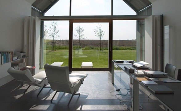 Modern Home Design, Sustainable Barn House Shaped - Interior