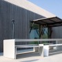 Modern Home Design, Sustainable Barn House Shaped: Modern Home Design, Sustainable Barn House Shaped   Outdoor Dining Table