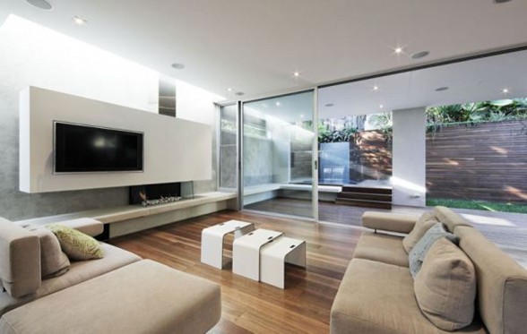 Modern Homey House Architecture for Comfortable Family Living Place - Livingroom