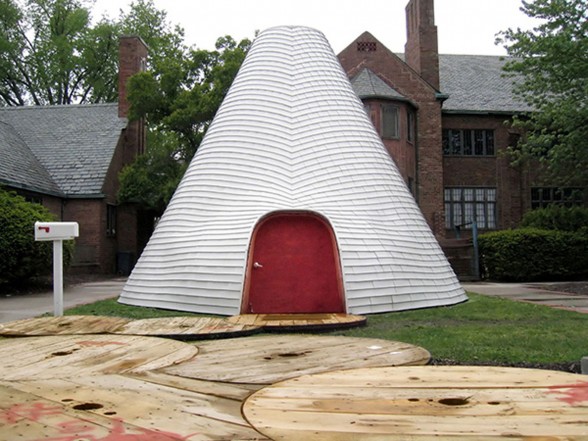 Native American Tent Architecture, Futuristic Tipi Design - Entrance
