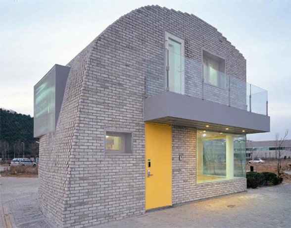 Pixilated House Architecture, Modern Home Design in Korea - Facade