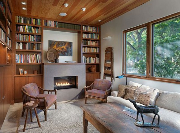 Renovated Road House with Contemporary Style - Fireplace