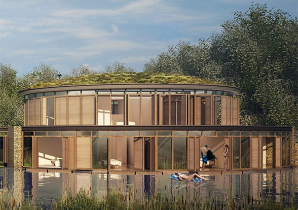 Sustainable Wooden Home Design in England - Pool