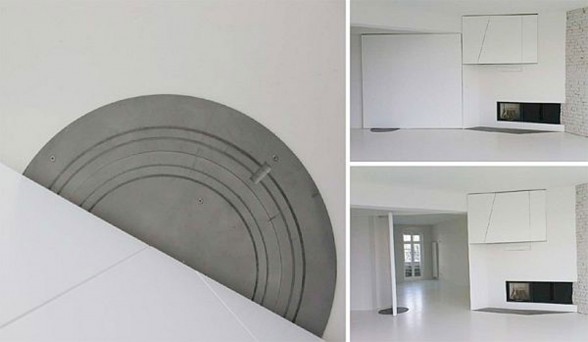 White Apartment Design, Spacious Living Space Ideas - Interior