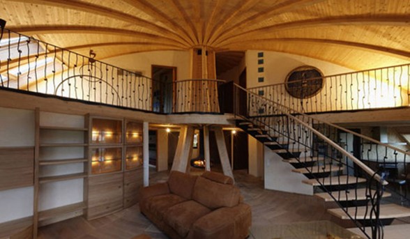 Wooden Dome Design from Patrick Marsilli - Livingroom