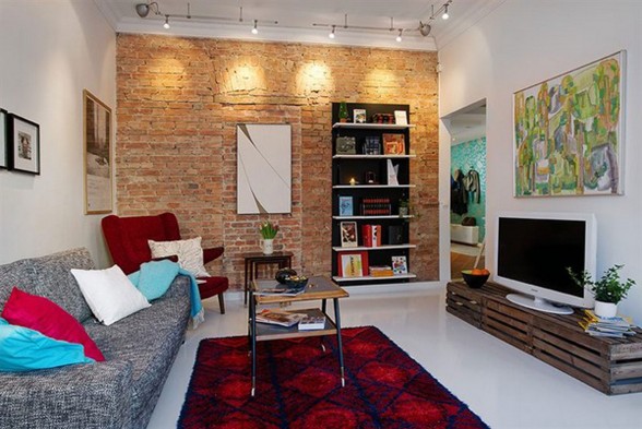 Beautiful Contemporary Style of Gothenburg Apartment - Livingroom